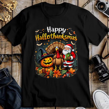 Best Thanksgiving Family Shirt , Funny Thanksgiving UnisexT-Shirt/Hoodie/Sweatshirt HLT00 - Happy Hallothanksmas Thanksgiving Halloween Merry Christmas T-Shirt