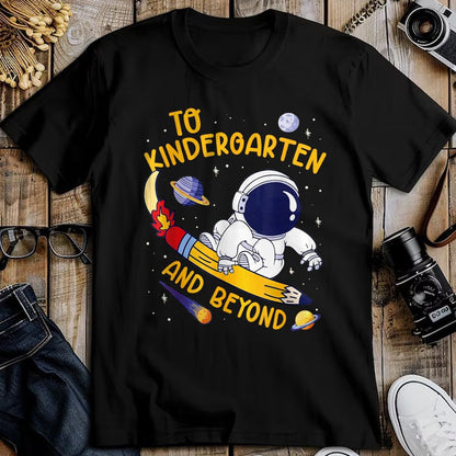 Best Student Shirt, Funny Back To School UnisexT-Shirt/Hoodie/Sweatshirt HLT00 - to Kindergarten and Beyond Astronaut Back to School T-Shirt, Women, Black, Large