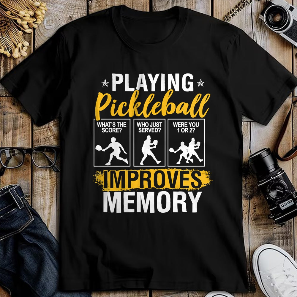 Funny Pickleball Shirt, Pickleball Lover Unisex T-Shirt/Hoodie/Sweatshirt HLT00 - Funny Pickleball Memory Graphic Women Men Pickleball Player Long Sleeve T-Shirt