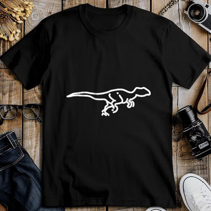 Best Dinosaur Lover Shirt, Funny Dinosaur UnisexT-Shirt/Hoodie/Sweatshirt HLT00 - Velociraptor Dinosaur Badge Patch Line Art Icon Outline Gift T-Shirt