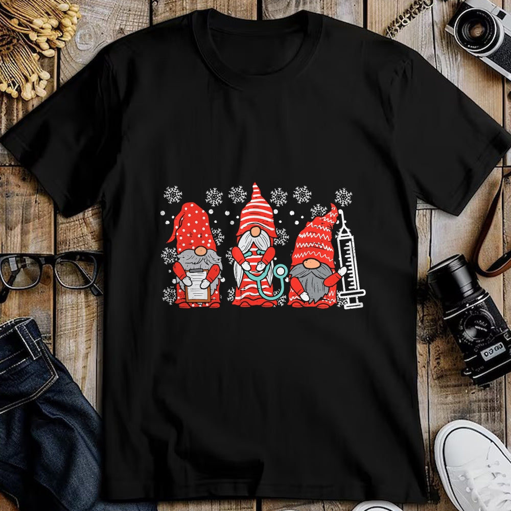 Funny Nurse Shirt, Nurse Unisex T-Shirt/Hoodie/Sweatshirt HLT00 - Nurse Christmas Gnomes Cute Xmas Scrub Top For Nurses Women T-Shirt