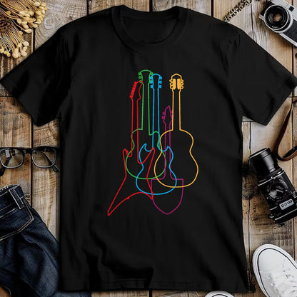 Guitar Lover Shirt, Funny Guitar UnisexT-Shirt/Hoodie/Sweatshirt HLT00 - UAB KIDKIS Colored Guitars Electric Acoustic Classical Gift T-Shirt - Black - S - Unisex - Short Sle