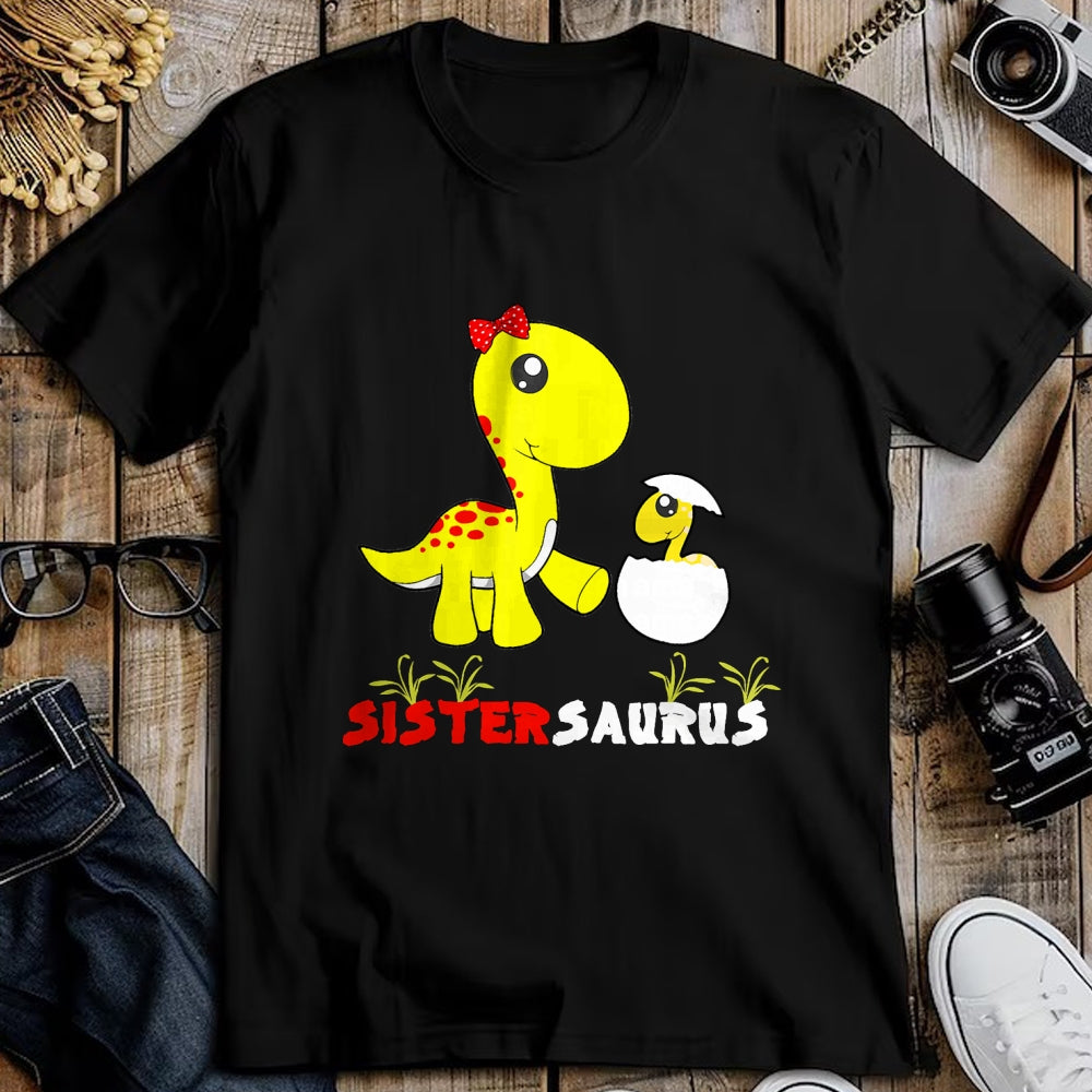 Best Dinosaur Lover Shirt, Funny Dinosaur UnisexT-Shirt/Hoodie/Sweatshirt HLT00 - Sistersaurus T-Rex Dinosaur Sister Dinosaur Sister T-Shirt, Men, Black, 3X-Large