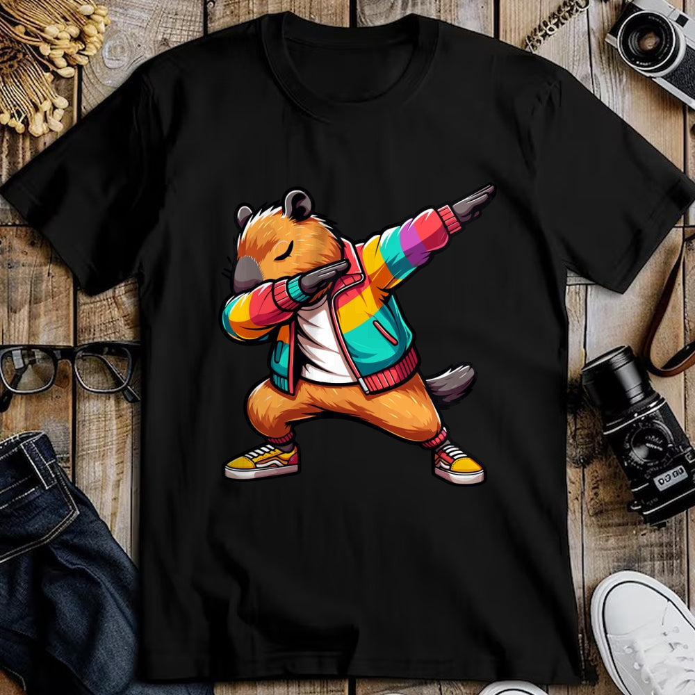 Cute Capybara Shirt, Funny Capybara Unisex T-Shirt/Hoodie/Sweatshirt HLT00 - Funny Capybara Dabbing Tee, Shirt For Women Men Kids Long Sleeve T-Shirt