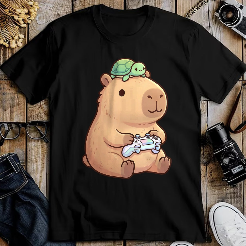 Cute Capybara Shirt, Funny Capybara Unisex T-Shirt/Hoodie/Sweatshirt HLT00 - Cute Capybara Anime Gamer Turtle Funny Graphic Kawaii T-Shirt
