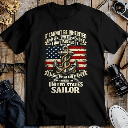 Proud Veteran Shirt, Funny Veteran UnisexT-Shirt/Hoodie/Sweatshirt HLT00 - Own Forever The Title U.S Sailor Military Veteran Flag USA T-Shirt