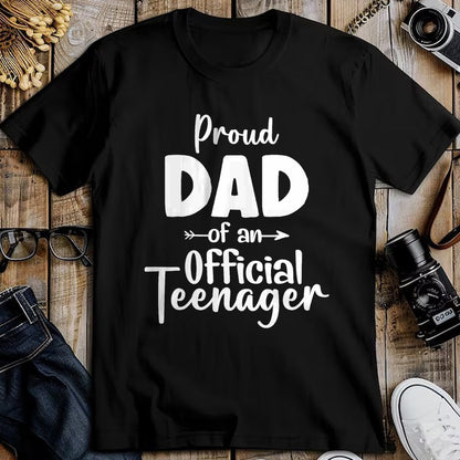 Gift for Dad Shirt, Funny Dad Unisex T-Shirt/Hoodie/Sweatshirt HLT00 – Proud Dad Of Official Teenager 13th Birthday 13 Years Old T-Shirt