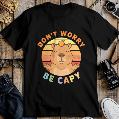 Cute Capybara Shirt, Funny Capybara Unisex T-Shirt/Hoodie/Sweatshirt HLT00 - Capybara Dont Worry Be Capy T-Shirt