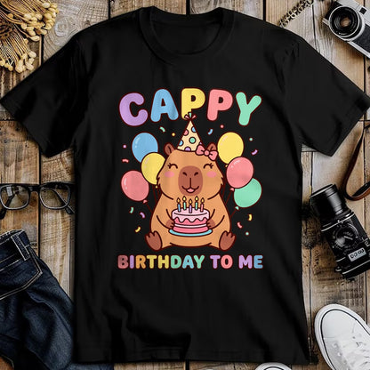 Cute Capybara Shirt, Funny Capybara UnisexT-Shirt/Hoodie/Sweatshirt HLT00 - Cappy Birthday to Me Happy Birthday T-Shirt