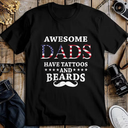 Best Wife Shirt, Wife and Husband Unisex T-Shirt/Hoodie/Sweatshirt HLT00 - Mens Awesome Dads Have Tattoos And Beards Gift Dads Bearded Guys T-Shirt