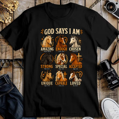 Best Horse Lover Shirt , Funny Horse UnisexT-Shirt/Hoodie/Sweatshirt HLT00 - God Says I Am Horse Bible Verse Faith Affirmation T-Shirt