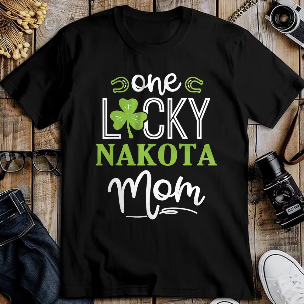 Gift for Mom Shirt, Funny Mom Unisex T-Shirt/Hoodie/Sweatshirt HLT00 - One Lucky Nakota Horse Mom Irish Horseback Riding T-Shirt