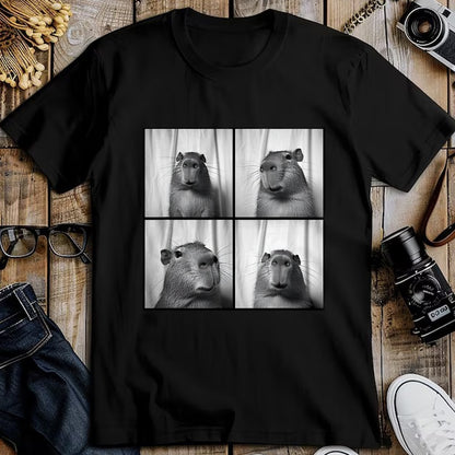 Cute Capybara Shirt, Funny Capybara Unisex T-Shirt/Hoodie/Sweatshirt HLT00 - Capybara Capy Photobooth Quirky Funny Animal T-Shirt