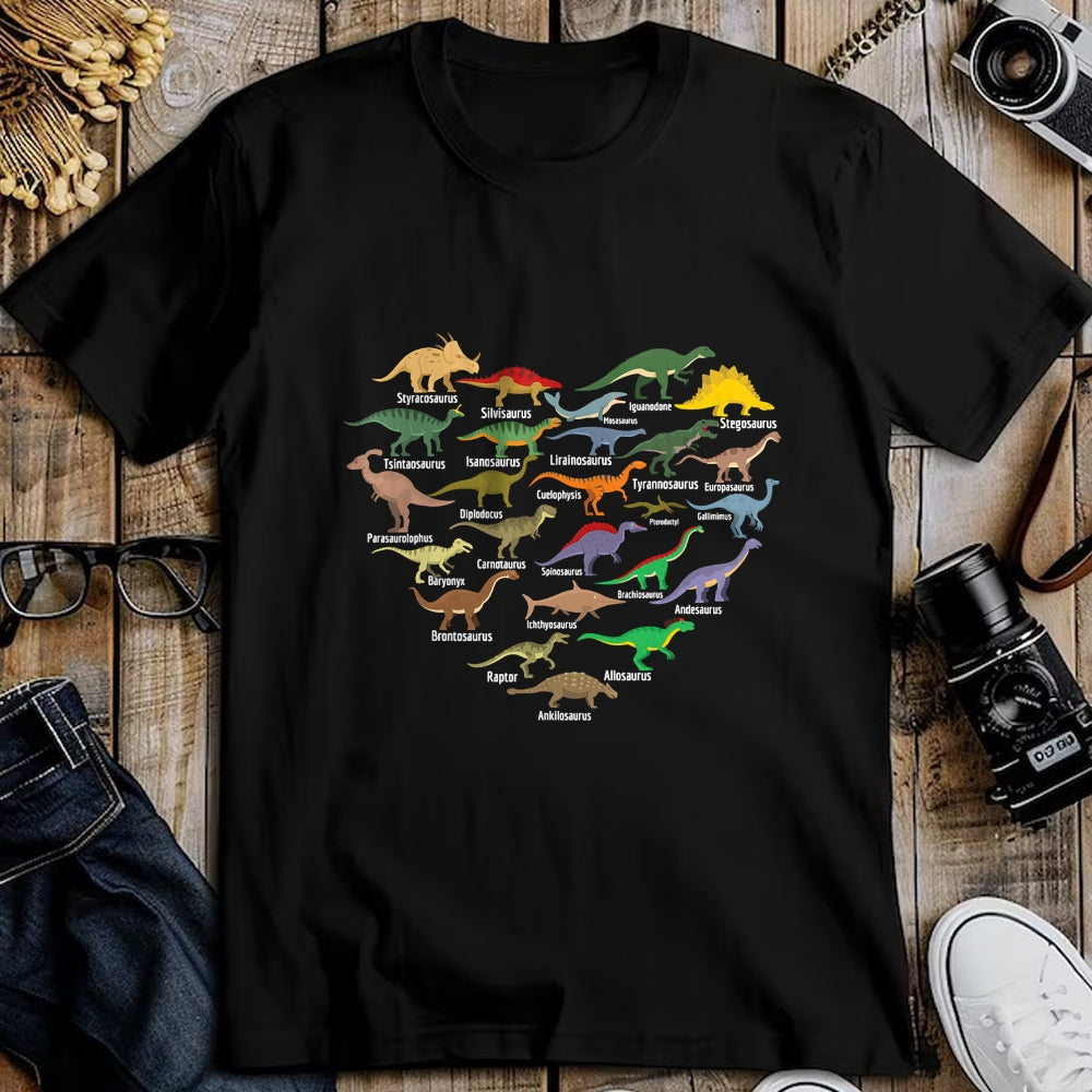 Best Dinosaur Lover Shirt, Funny Dinosaur UnisexT-Shirt/Hoodie/Sweatshirt HLT00 - Types of Dinosaurs Heart Dino Identification Boys Girls Kids T-Shirt