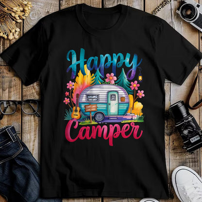 Funny Camping Shirt, Gift For Camping Lover Unisex T-Shirt/Hoodie/Sweatshirt HLT00 - Funny Happy Camper Camping Apparel Trailer RV Kids Women T-Shirt