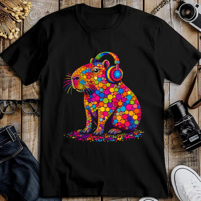 Cute Capybara Shirt, Funny Capybara UnisexT-Shirt/Hoodie/Sweatshirt HLT00 - Funny Capybara Dots Art Animal Lovers Students Boys Girls T-Shirt