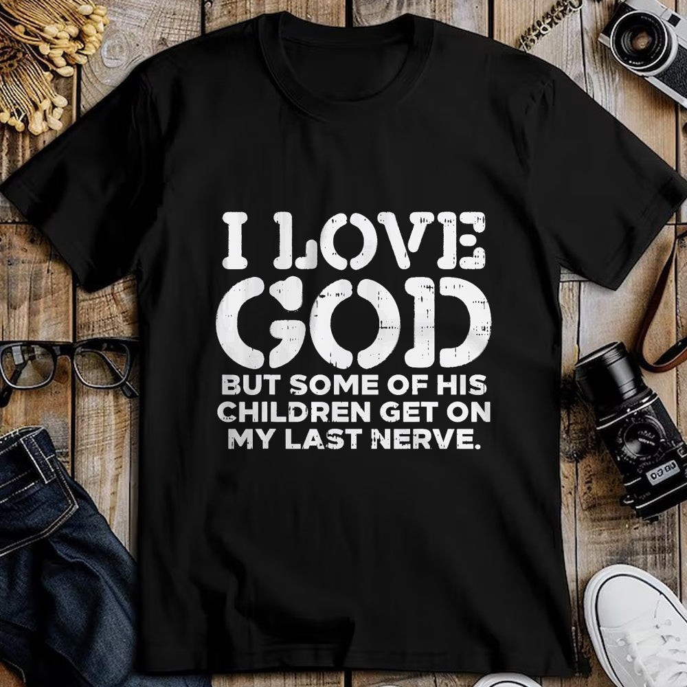 Christian Tee, Christian Faith Unisex T-Shirt/Hoodie/Sweatshirt HLT00 - I Love God But Funny Jesus Christ Religious Christian Gift T-Shirt