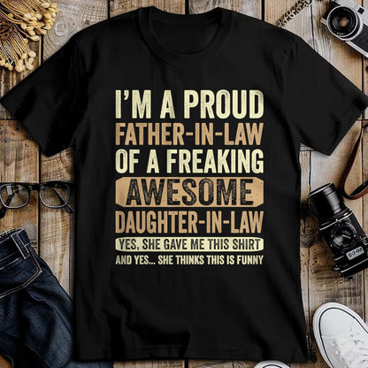 Gift for Dad Shirt, Funny Dad Unisex T-Shirt/Hoodie/Sweatshirt HLT00 – I_m A Proud Father In Law Shirt Daughter In Law Fathers Day T-Shirt