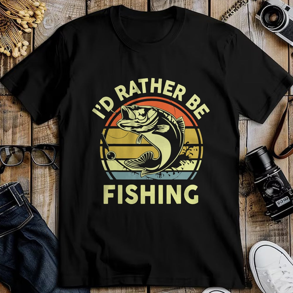 Funny Fishing Shirt, Gift For Fishing Lover Unisex T-Shirt/Hoodie/Sweatshirt HLT00 - Men_s Fishing Id Rather Be Fishing Graphic Tee Funny Fishing T-Shirt