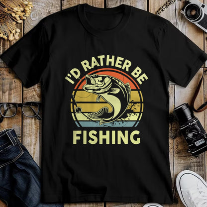 Funny Fishing Shirt, Gift For Fishing Lover Unisex T-Shirt/Hoodie/Sweatshirt HLT00 - Men_s Fishing Id Rather Be Fishing Graphic Tee Funny Fishing T-Shirt
