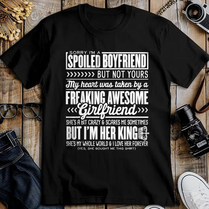 Best Wife Shirt, Wife and Husband Unisex T-Shirt/Hoodie/Sweatshirt HLT00 - Sorry I'm A Spoiled Boyfriend by Freaking Awesome Girlfriend T-Shirt (2)
