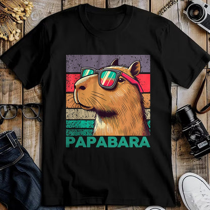 Cute Capybara Shirt, Funny Capybara Unisex T-Shirt/Hoodie/Sweatshirt HLT00 - Papabara Father_s Day Best Dad Capybara T-Shirt