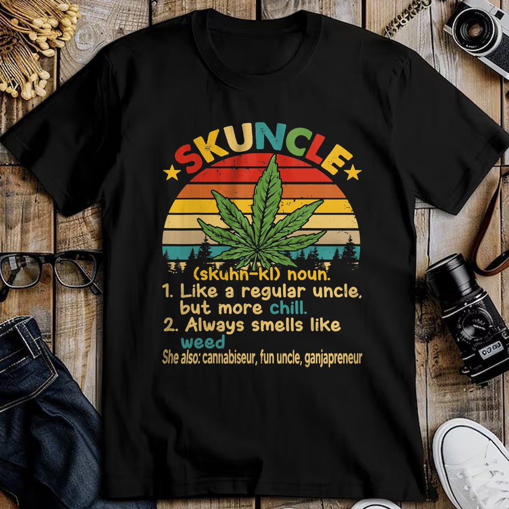 Gift for Dad Shirt, Funny Dad Unisex T-Shirt/Hoodie/Sweatshirt HLT00 – Skuncle Definition Happy Father_s Day Proud Uncle Weed Lover T-Shirt