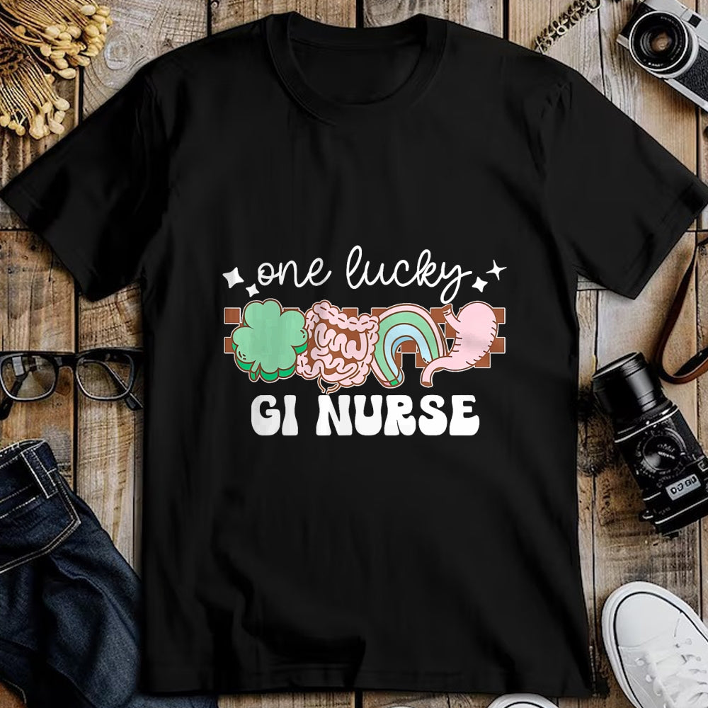 Patrick Day Shirts for Family, Funny Patrick Day shirts, st patrick's day Unisex T-Shirt/Hoodie/Sweatshirt HLT00 - One Lucky Gl Gastroenterology Nurse St Patrick Day Nursing T-Shirt