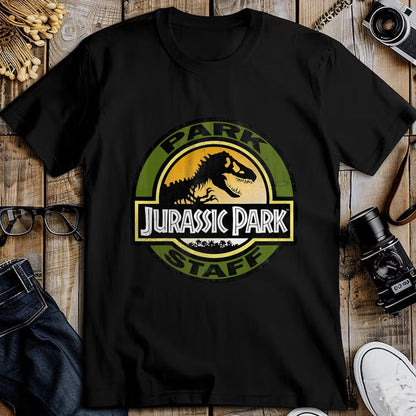 Best Dinosaur Lover Shirt, Funny Dinosaur UnisexT-Shirt/Hoodie/Sweatshirt HLT00 - Jurassic Park Staff Retro Distressed Logo Graphic T-Shirt T-Shirt