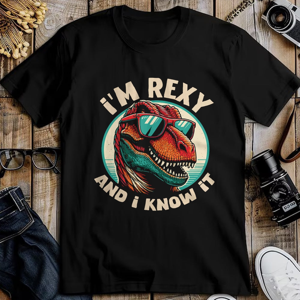 Best Dinosaur Lover Shirt, Funny Dinosaur UnisexT-Shirt/Hoodie/Sweatshirt HLT00 - I_m Rexy And I Know It T-Rex Funny Dinosaur Lover T-Shirt