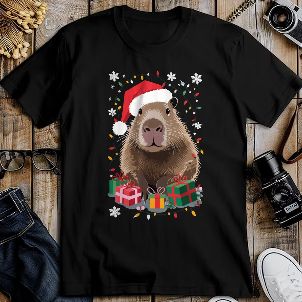 Cute Capybara Shirt, Funny Capybara Unisex T-Shirt/Hoodie/Sweatshirt HLT00 - Capybara Christmas Long Sleeve T-Shirt (5)