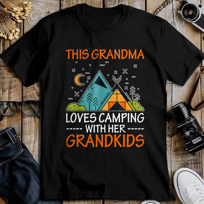 Best Grandma Shirt, Proud Grandma Unisex T-Shirt/Hoodie/Sweatshirt HLT00 - This Grandma Loves Camping with Her Grandkids T-Shirt T-Shirt