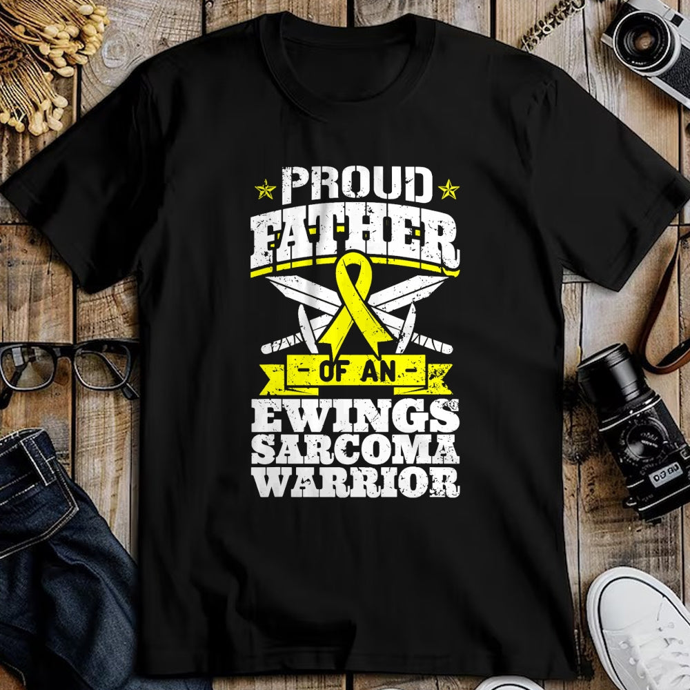 Gift for Dad Shirt, Funny Dad Unisex T-Shirt/Hoodie/Sweatshirt HLT00 – Proud Father Of An Ewings Sarcoma Warrior Awareness Ribbon T-Shirt