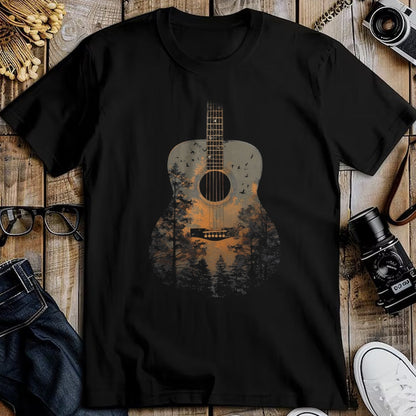 Guitar Lover Shirt, Funny Guitar UnisexT-Shirt/Hoodie/Sweatshirt HLT00 - Acoustic Guitar Outdoors Distressed Nature T-Shirt