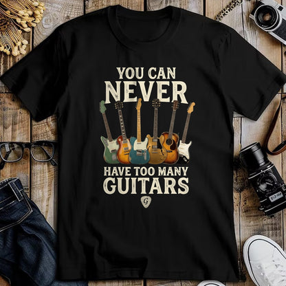 Guitar Lover Shirt, Funny Guitar UnisexT-Shirt/Hoodie/Sweatshirt HLT00 - You Can Never Have Too Many Guitars Vintage Music Decor Art Long Sleeve T-Shirt
