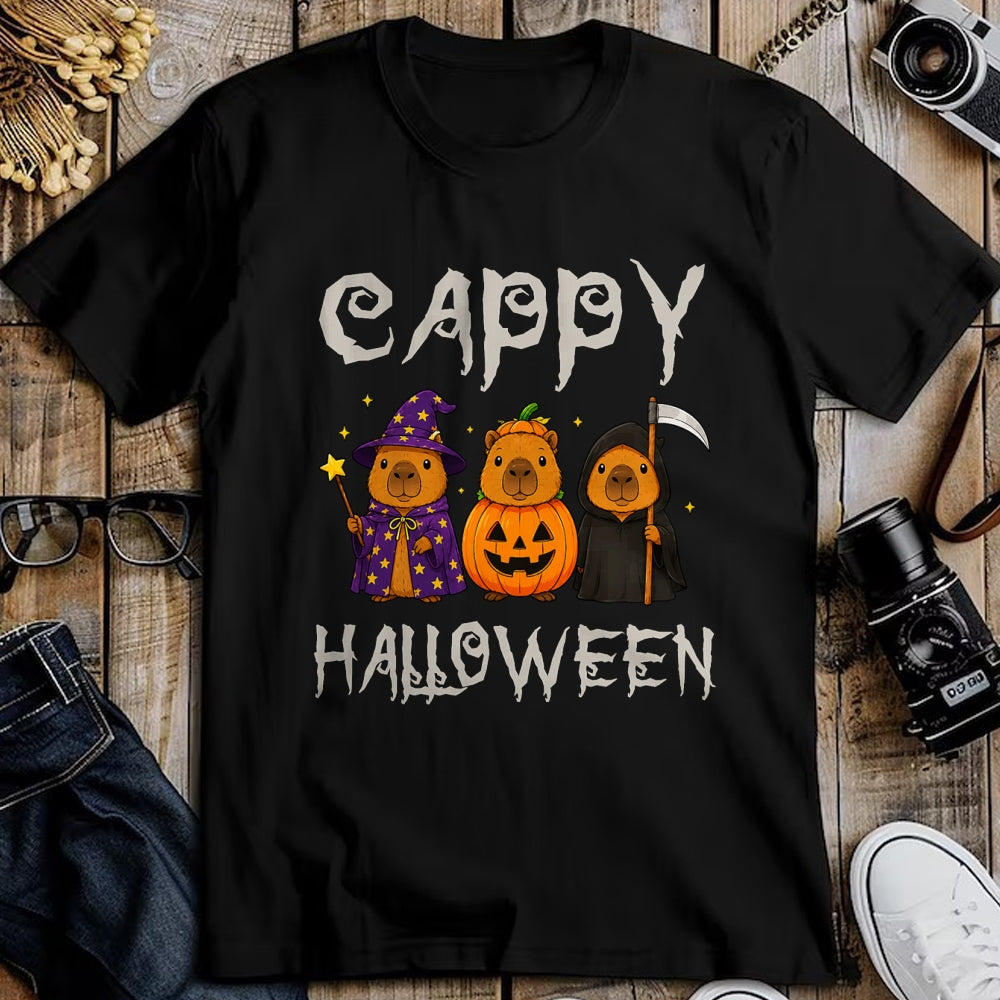 Cute Capybara Shirt, Funny Capybara UnisexT-Shirt/Hoodie/Sweatshirt HLT00 - Cappy Halloween Funny Capybara Witch Pumpkin Reaper Spooky T-Shirt