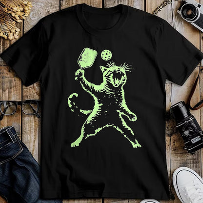 Funny Pickleball Shirt, Pickleball Lover Unisex T-Shirt/Hoodie/Sweatshirt HLT00 - Cat Pickleball T-Shirt, Men, Black, 3X-Large
