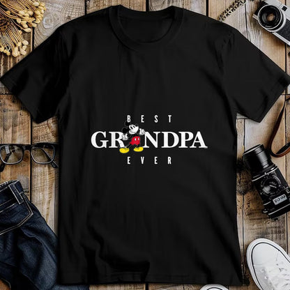 Best Grandpa Shirt, Proud Grandpa Unisex T-Shirt/Hoodie/Sweatshirt HLT00 - Disney Mickey Mouse Thumbs Up Best Grandpa Ever Father���s Day T