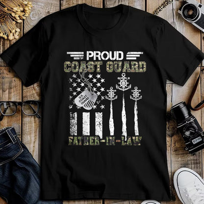 Gift for Dad Shirt, Funny Dad Unisex T-Shirt/Hoodie/Sweatshirt HLT00 – Proud Coast Guard Father-In-Law US Coast Guard Graduation T-Shirt
