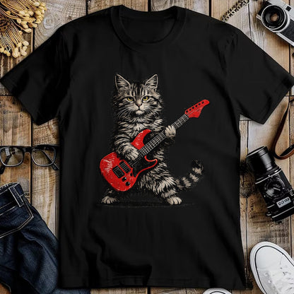 Guitar Lover Shirt, Funny Guitar UnisexT-Shirt/Hoodie/Sweatshirt HLT00 - Funny Cat Playing Guitar Rock and Roll Gifts Men Women Kids T-Shirt (5)
