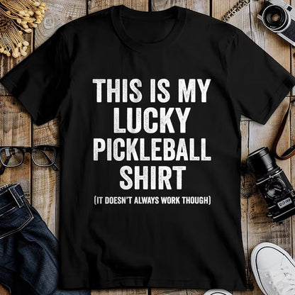 Funny Pickleball Shirt, Pickleball Lover Unisex T-Shirt/Hoodie/Sweatshirt HLT00 - Womens This is My Lucky Pickleball V-Neck T-Shirt