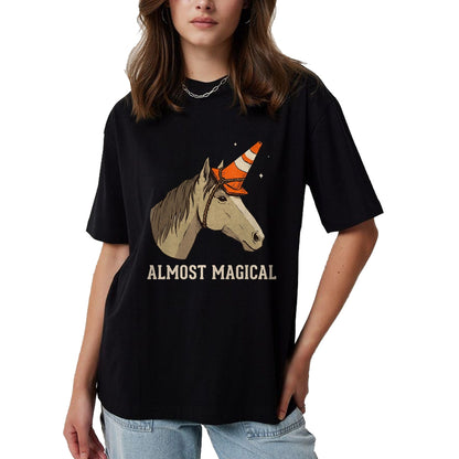 Best Horse Lover Shirt , Funny Horse UnisexT-Shirt/Hoodie/Sweatshirt HLT00 - Almost Magical Funny Horse Traffic Cone Unicorn T-Shirt