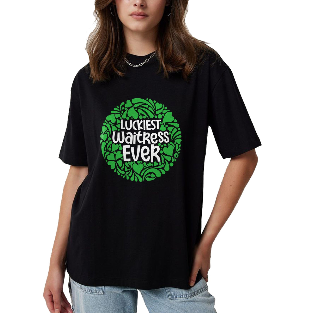 Patrick Day Shirts for Family, Funny Patrick Day shirts, st patrick's day Unisex T-Shirt/Hoodie/Sweatshirt HLT00 - Luckiest Waitress Ever - St Patrick Day Waiter Restaurant T-Shirt