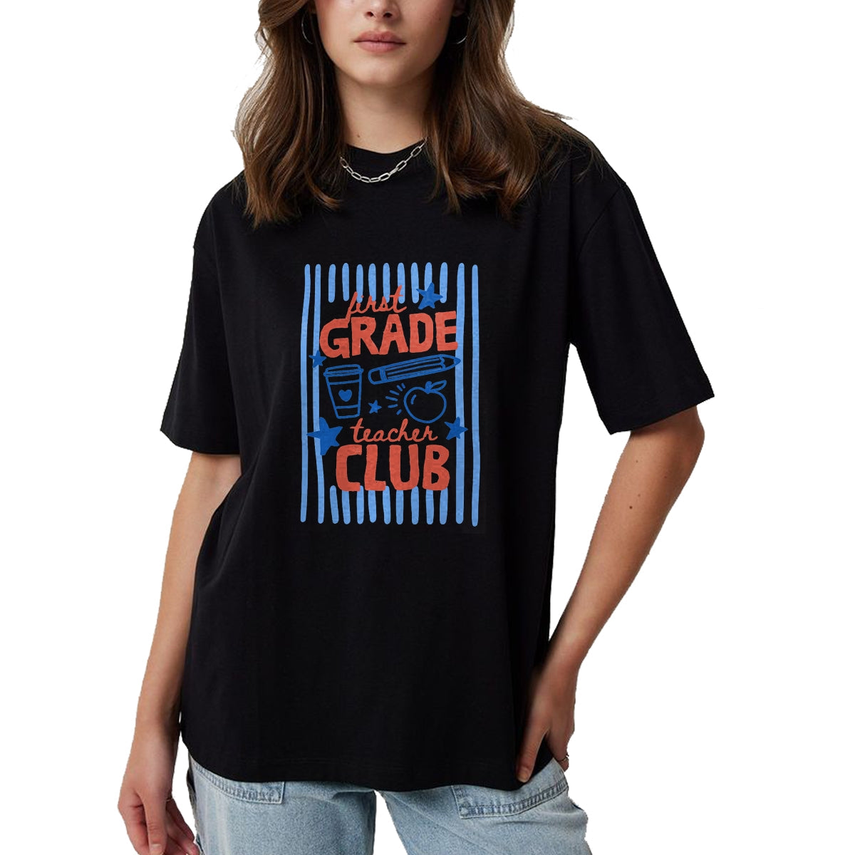 Best Student Shirt, Funny Back To School UnisexT-Shirt/Hoodie/Sweatshirt HLT00 - Retro Striped First Grade Teacher Club Crew Back to School T-Shirtack to School 2nd Grade Boys Kids T-Shirt (Copy)