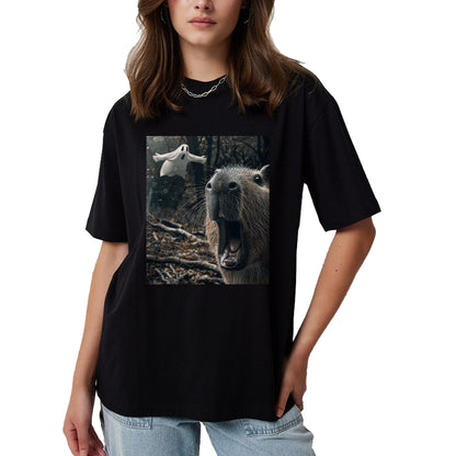 Cute Capybara Shirt, Funny Capybara Unisex T-Shirt/Hoodie/Sweatshirt HLT00 - Funny Graphic Capybara Long Sleeve T-Shirt (7)