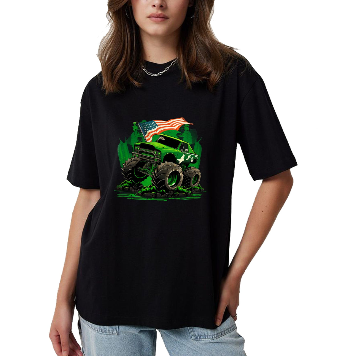 Patrick Day Shirts for Family, Funny Patrick Day shirts, st patrick's day Unisex T-Shirt/Hoodie/Sweatshirt HLT00 - Funny Leprechaun Monster Truck Shamrock St Patrick Day Boys T-Shirt
