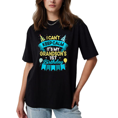Best Grandma Shirt, Proud Grandma Unisex T-Shirt/Hoodie/Sweatshirt HLT00 - 1 Years Old Grandson Gift It_s My Grandson 1st Birthday T-Shirt
