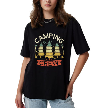 Funny Camping Shirt, Gift For Camping Lover Unisex T-Shirt/Hoodie/Sweatshirt HLT00 - Camping Crew Shirt Kids Family Camping Shirts Matching Group T-Shirt, Men, Black, 3X-Large