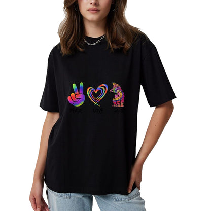 Cat Love Shirt, Funny Cat Lover Gift UnisexT-Shirt/Hoodie/Sweatshirt HLT00 - Peace Love Cats Funny Kitty Cat Lover T-Shirt (2)