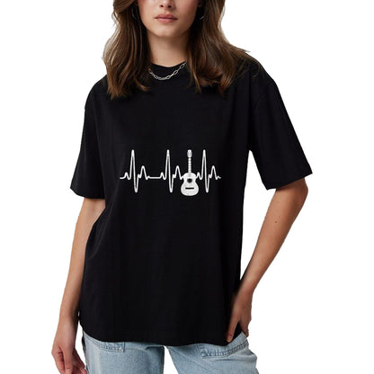 Guitar Lover Shirt, Funny Guitar UnisexT-Shirt/Hoodie/Sweatshirt HLT00 - Acoustic Guitar Heartbeat Shirt - Guitar Musician T-Shirt